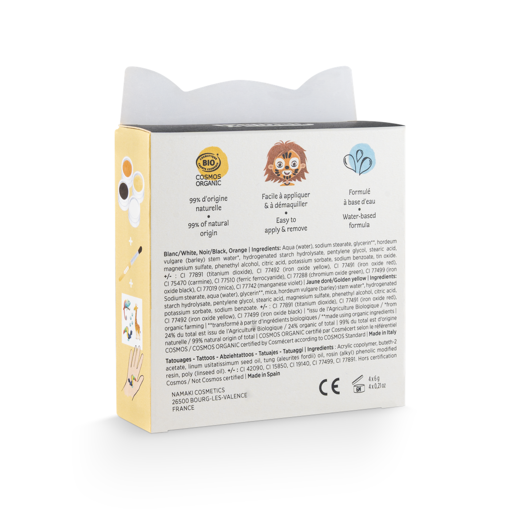 Kit de maquillage 4 couleurs - Tigre**