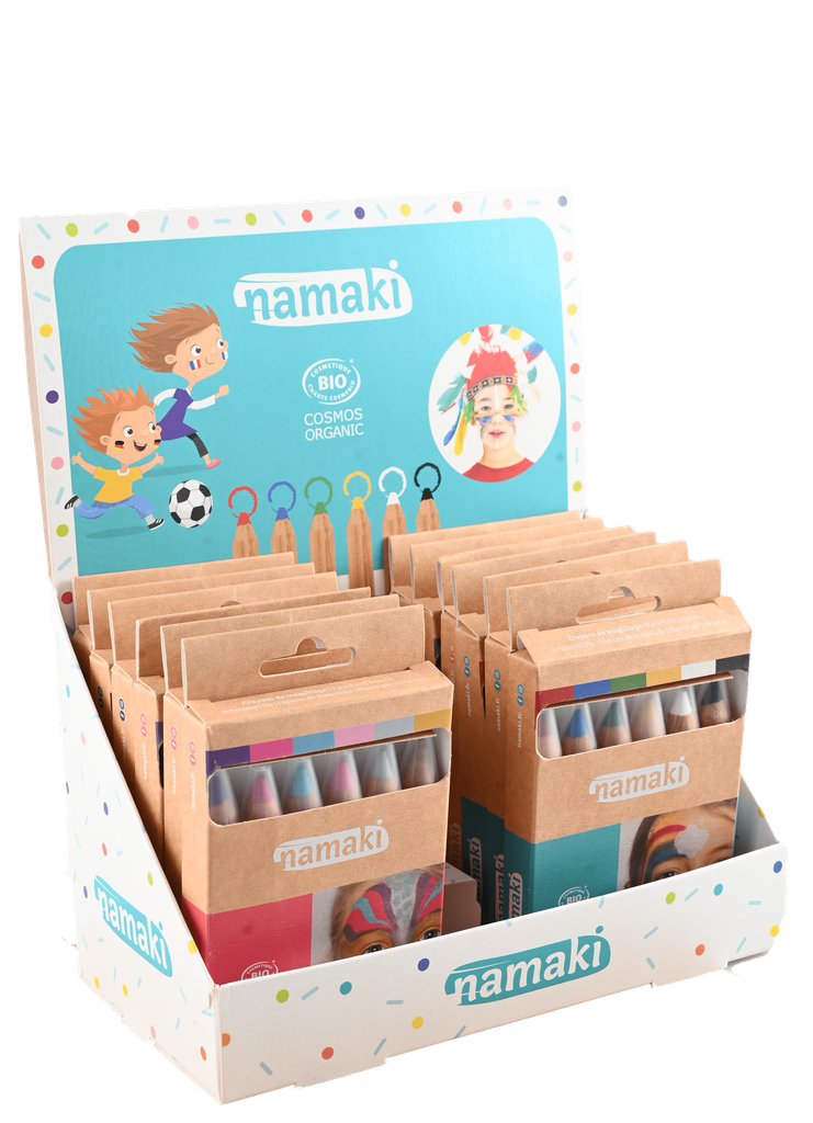 Shelf-ready Display with 12 sets of 6 Face Paint Pencils**