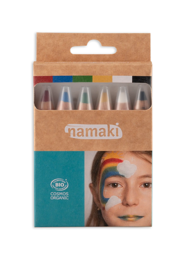 Set of 6 Face Painting Pencils - Rainbow**