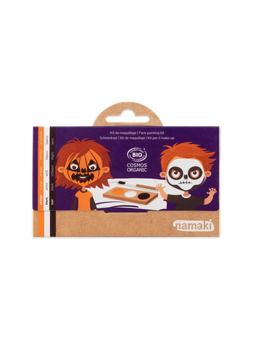 [110085] ​Schminkpalette für Kinder | Kürbis & Skelett - 3 Farben**